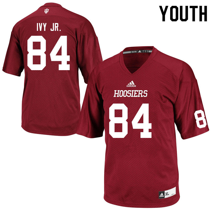 Youth #84 Turon Ivy Jr. Indiana Hoosiers College Football Jerseys Sale-Crimson